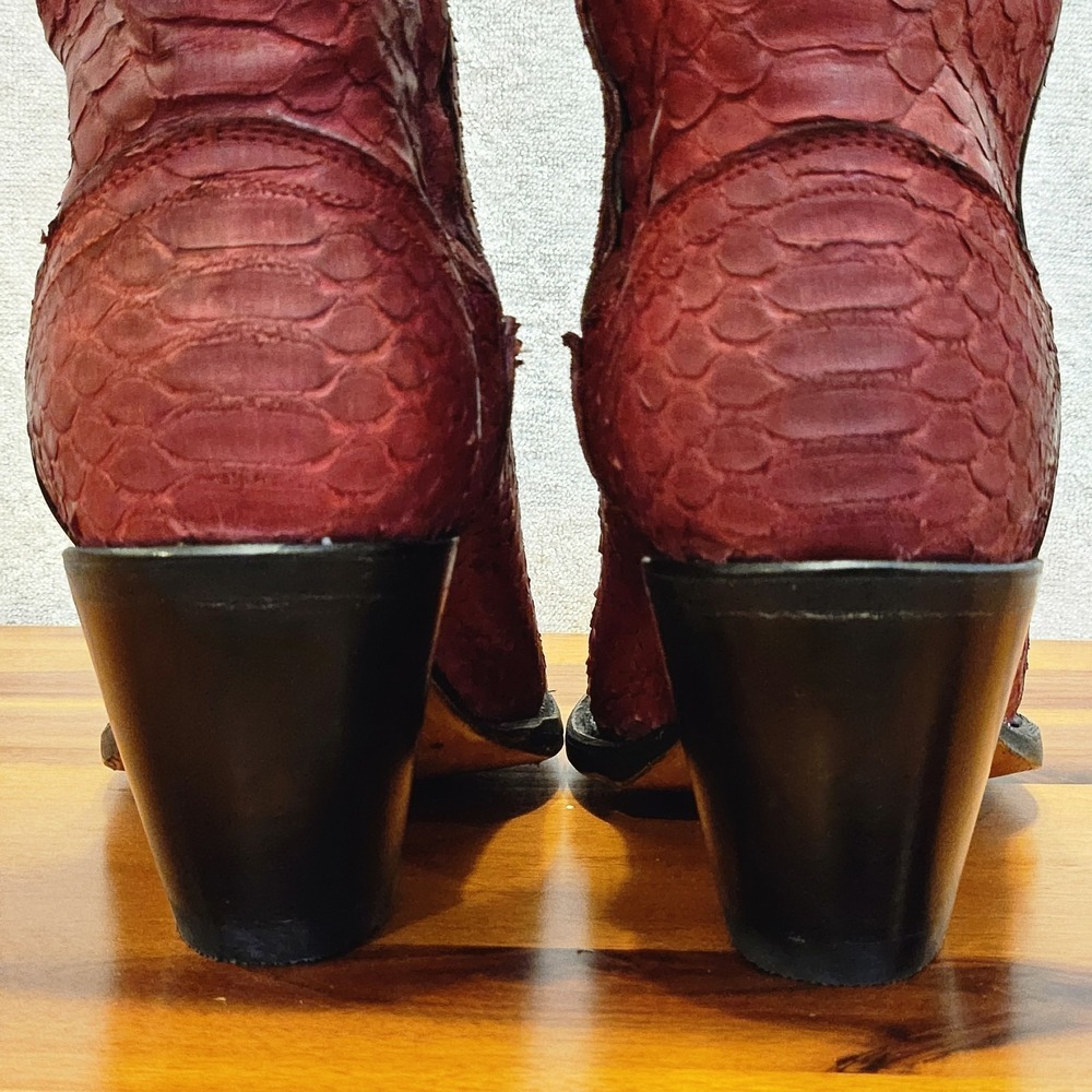 Corral Red Python Boots Kemo Sabe Exclusive Size … - image 9
